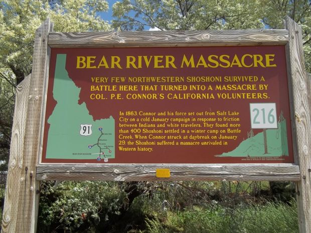 BEAR RIVER MASSACRE MEMORIAL MARKER
