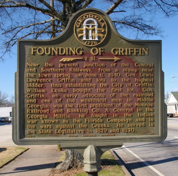 FOUNDING OF GRIFFIN MEMORIAL MARKER