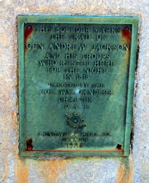GEN. ANDREW JACKSON TRAIL MEMORIAL PLAQUE
