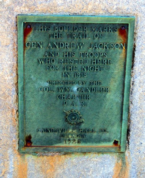 GEN. ANDREW JACKSON TRAIL MEMORIAL PLAQUE