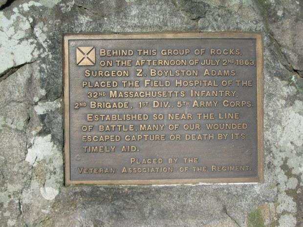 FIELD HOSPITAL OF THE 32ND MASSACHUSETTS INFANTRY WAR MEMORIAL