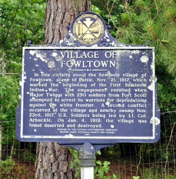 VILLAGE OF FOWLTOWN MEMORIAL MARKER