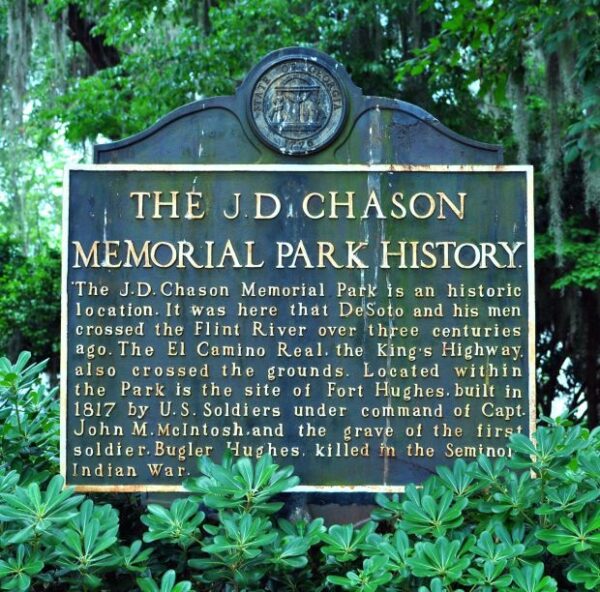 THE J. D. CHASON MEMORIAL PARK HISTORY MARKER