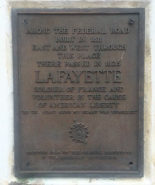 THE LAFAYETTE MEMORIAL PLAQUE A