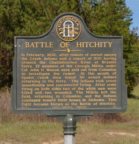 BATTLE OF HITCHITY MEMORIAL MARKER