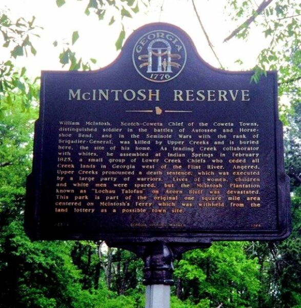 MCINTOSH RESERVE MEMORIAL MARKER