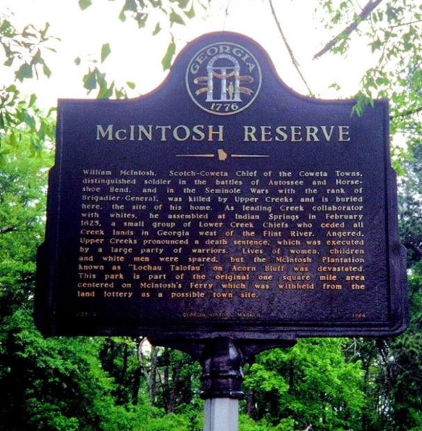 MCINTOSH RESERVE MEMORIAL MARKER