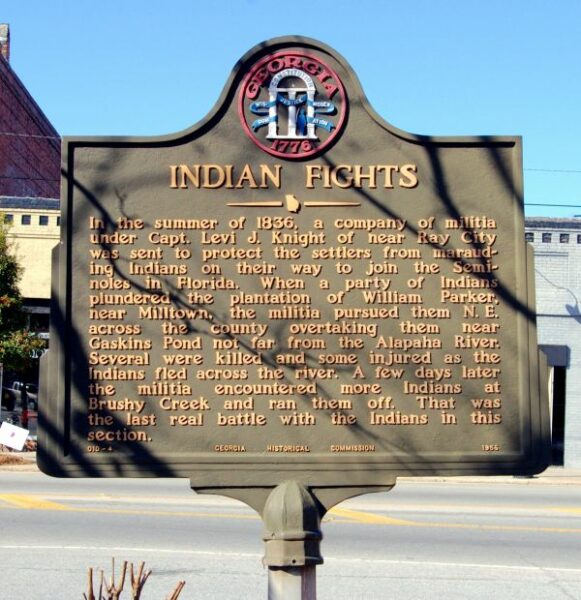 INDIAN FIGHTS MEMORIAL MARKER