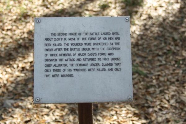 DADE BATTLEFIELD WAR MEMORIAL PLAQUE D