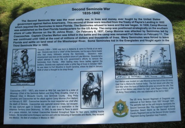 SECOND SEMINOLE WAR MEMORIAL PANEL