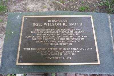 SGT. WILSON K. SMITH MEMORIAL PLAQUE