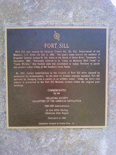 FORT SILL MEMORIAL PLAQUE