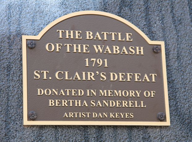 THE BATTLE OF WABASH 1791 MEMORIAL PLAQUE