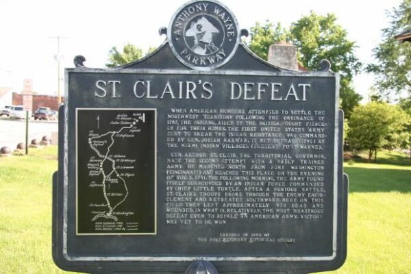 ST. CLAIR’S DEFEAT MAP MEMORIAL MARKER