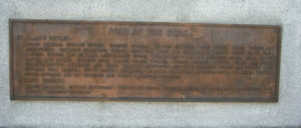 FORT RECOVERY MONUMENT PLAQUE C