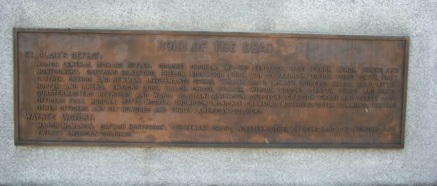 FORT RECOVERY MONUMENT PLAQUE C