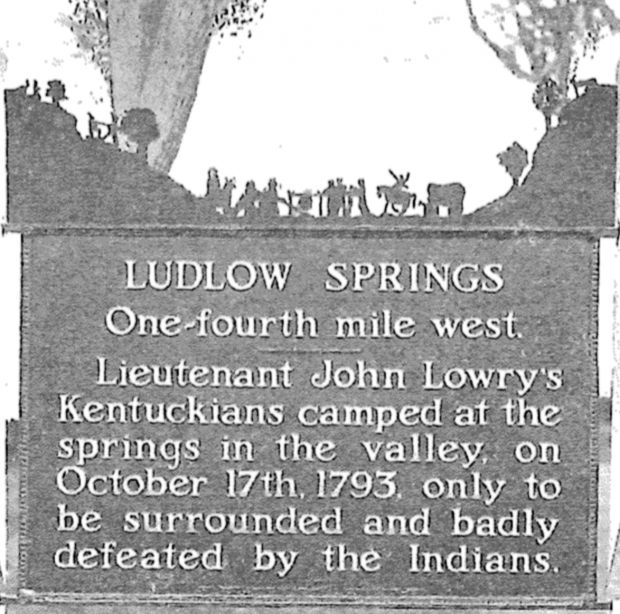 LUDOW SPRINGS MEMORIAL MARKER