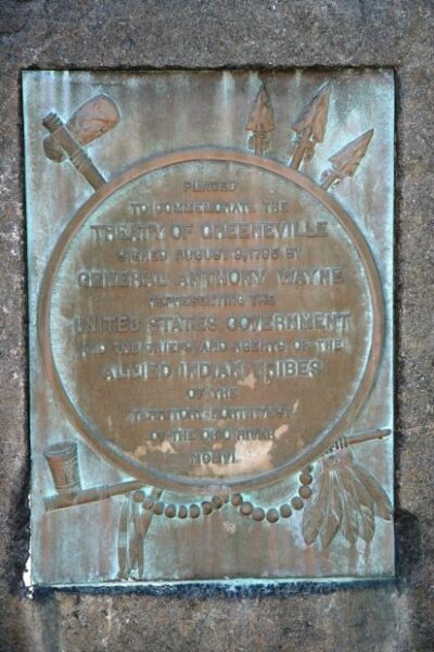 TREATY OF GREENEVILLE MEMORIAL PLAQUE