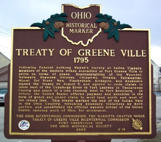 TREATY OF GREEN VILLE MEMORIAL MARKER