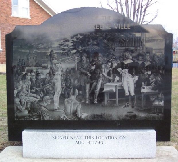 SIGNING OF THE TREATY OF GREEN VILLE MEMORIAL FRONT