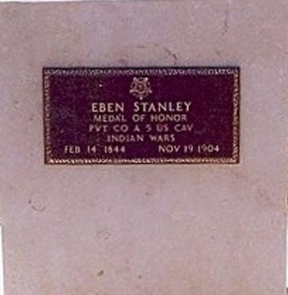 EBEN STANLEY MEDAL OF HONOR WAR MEMORIAL GRAVESTONE