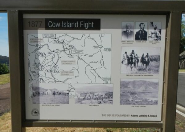 COW ISLAND FIGHT MEMORIAL MARKER