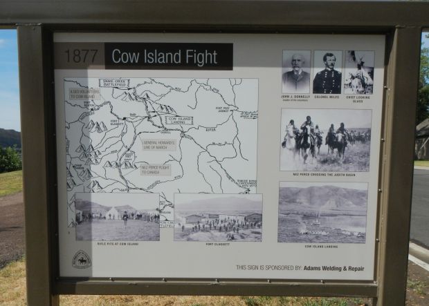 COW ISLAND FIGHT MEMORIAL MARKER