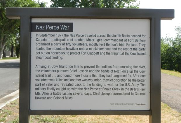 NEZ PERCE WAR MARKER