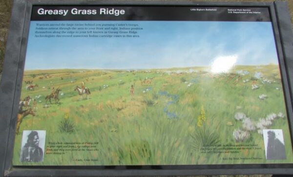 GREASY GRASS RIDGE LITTLE BIGHORN MEMORIAL PANEL