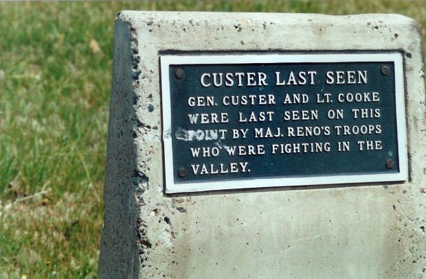 CUSTER LAST SEEN MEMORIAL PLAQUE
