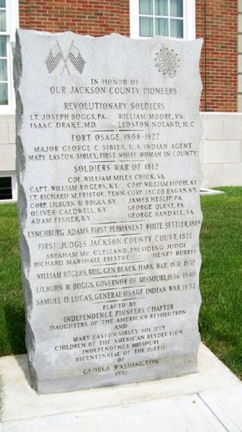 OUR JACKSON COUNTY PIONEERS MEMORIAL