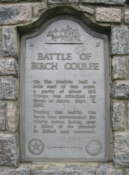 BATTLE OF BIRCH COULEE MEMORIAL PLAQUE