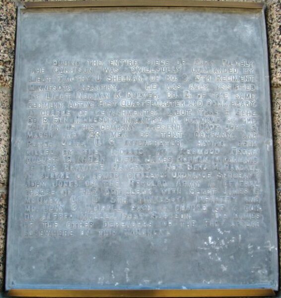 FORT RIDGELY STATE MEMORIAL PLAQUE B
