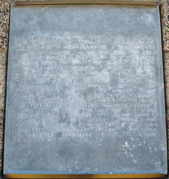 FORT RIDGELY STATE MEMORIAL PLAQUE B