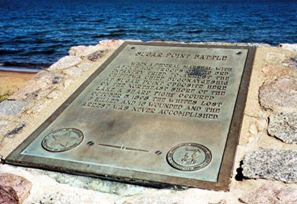 SUGAR POINT BATTLE MEMORIAL PLAQUE