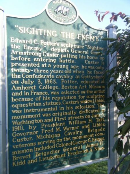 “SIGHTING THE ENEMY” MEMORIAL MARKER
