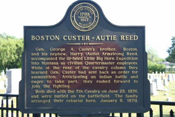 BOSTON CUSTER-AUTIE REED MEMORIAL MARKER