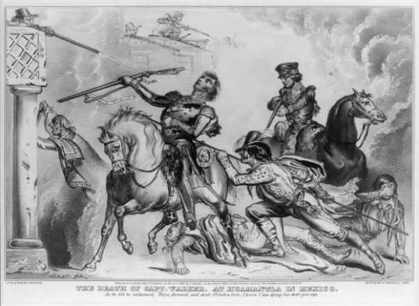 THE DEATH OF CAPT. WALKER AT HUAMANTLA IN MEXICO MEMORIAL ART