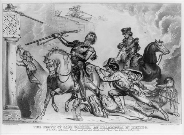 THE DEATH OF CAPT. WALKER AT HUAMANTLA IN MEXICO MEMORIAL ART