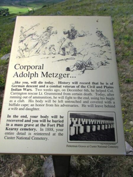 CORPORAL ADOLPH METZGER MEMORIAL PLAQUE