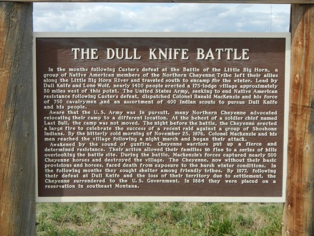 THE DULL KNIFE BATTLE MEMORIAL MARKER