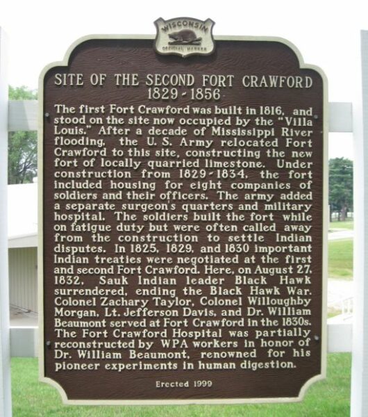 SITE OF THE SECOND FORT CRAWFORD MEMORIAL MARKER