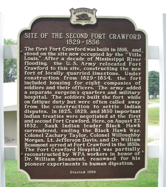 SITE OF THE SECOND FORT CRAWFORD MEMORIAL MARKER