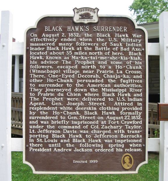BLACK HAWK’S SURRENDER MEMORIAL MARKER