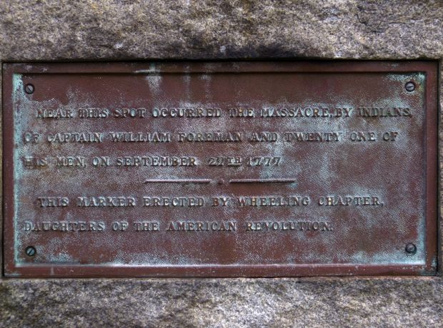 FOREMAN MASSACRE REVOLUTIONARY WAR MEMORIAL PLAQUE