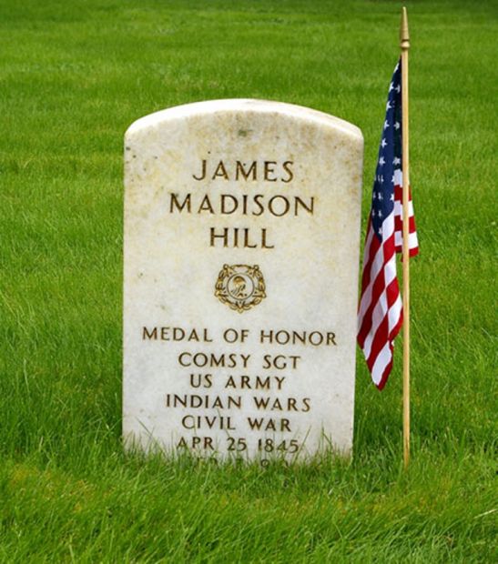 JAMES MADISON HILL MEDAL OF HONOR MEMORIAL GRAVESTONE