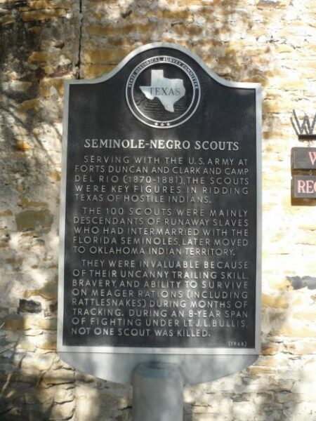 SEMINOLE-NEGRO SCOUTS MEMORIAL MARKER