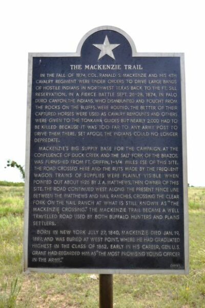 THE MACKENZIE TRAIL MEMORIAL MARKER