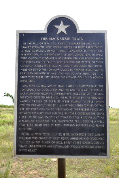 THE MACKENZIE TRAIL MEMORIAL MARKER