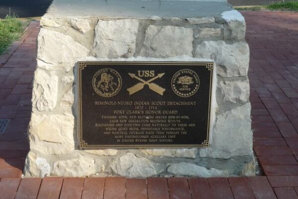 SEMINOLE-NEGRO INDIAN SCOUT DETACHMENT MEMORIAL PLAQUE A